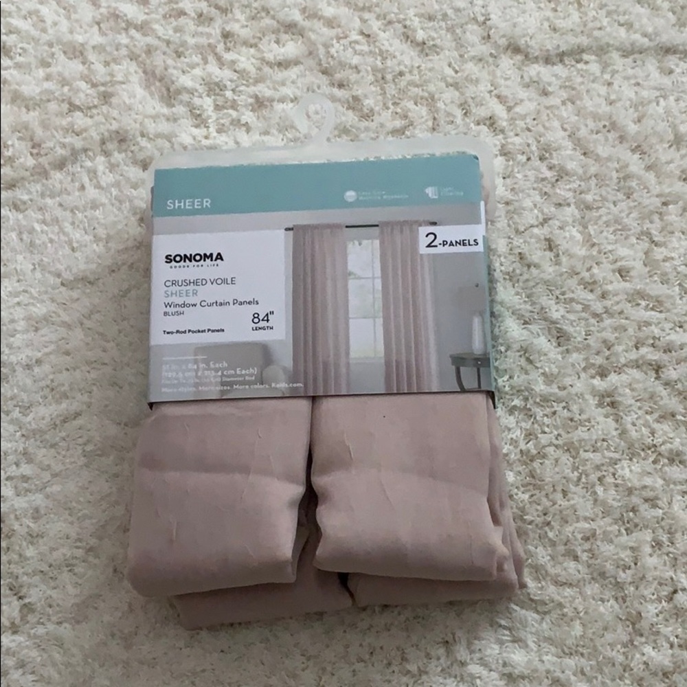 Blush color and they’re sheer curtains